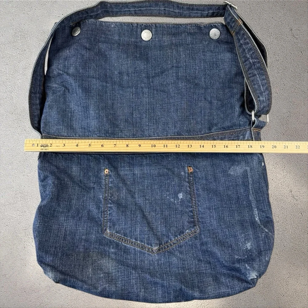 Vtg Gap Y2K Messenger Worker‎ Denim Bag Crossbody Tote Utility Gorpcore School